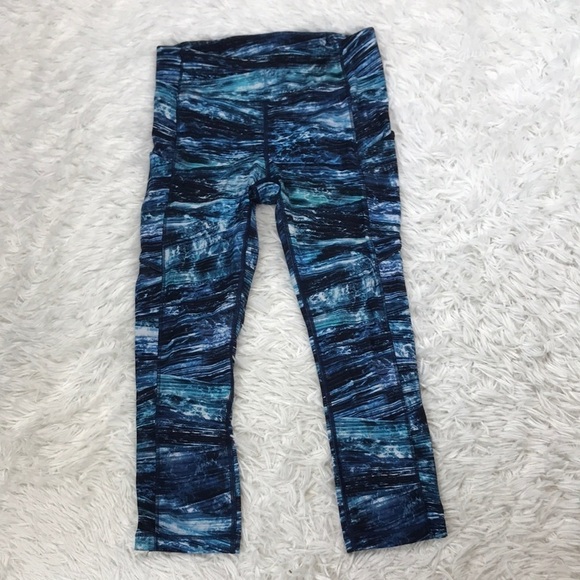 Lululemon Speed Up Crop *21" Shorelines Multi Blue - Picture 1 of 11